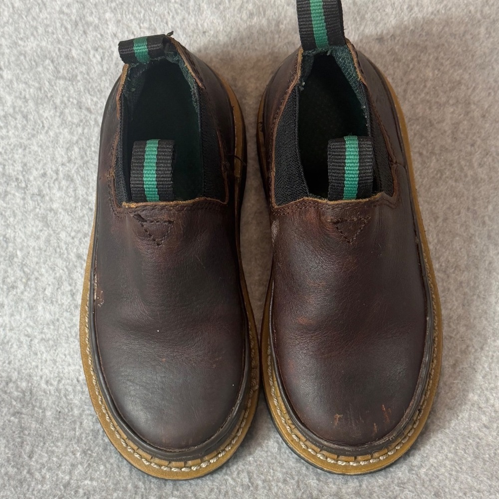 Georgia Boot GG Romeo Kids 12.5M Brown Leather Slip On Work Boots *see Western